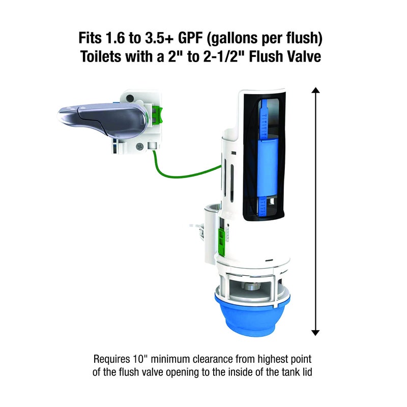 Danco HYR271T Hydroright Dual Flush Valve And Lever Handle, No Size, White - Image 3